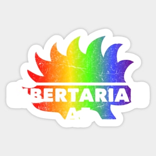 Libertarian AF Distressed Gay Pride LGBT Vote 2020 President Sticker